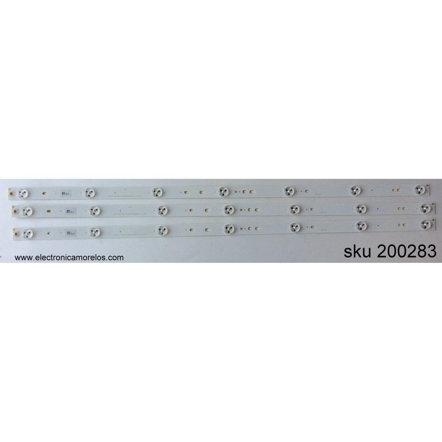 KIT DE LED´S PARA TV (3 PIEZAS) / HISENSE 1139021 / LM41-00092A / 2014CHI315A_3228_07_REV1.0_140417 / 2014CHI315A / 140417 / PANEL JHD315GH-E87\S0 / MODELO 32D37 / 32H3E